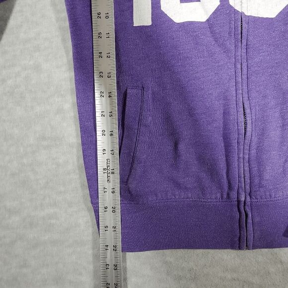 PINK Victoria's Secret Jacket Womens Small Purple Track Stretch Sports Full Zip - Picture 4 of 10